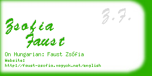 zsofia faust business card
